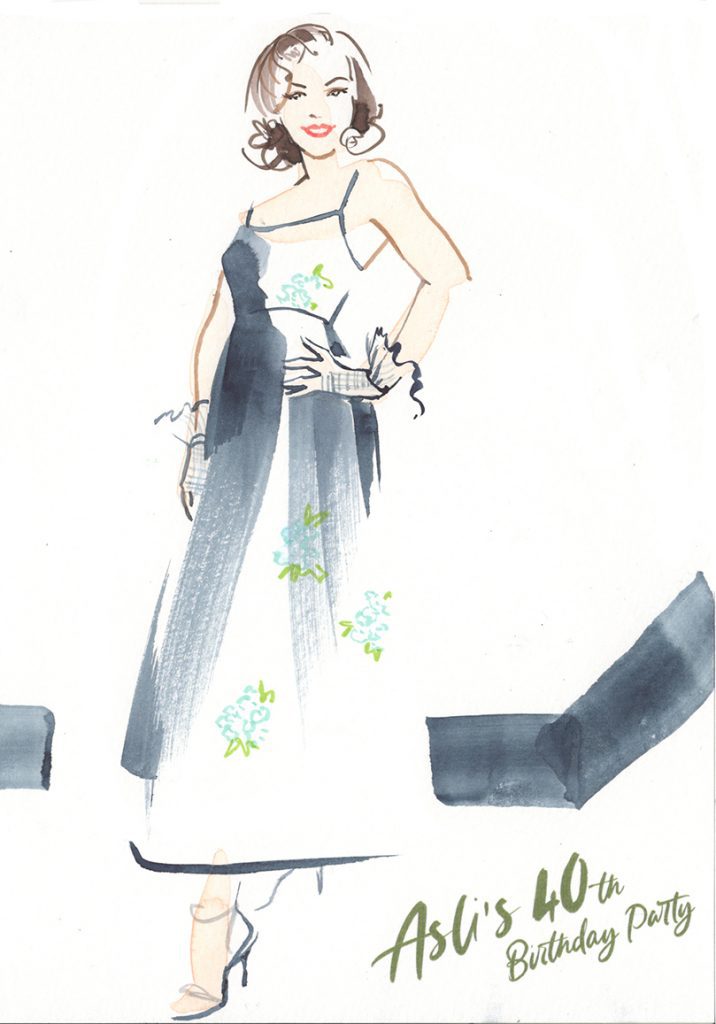 Illustration Asli Projects Wedding Live Event Portrait Guest Portrait 3